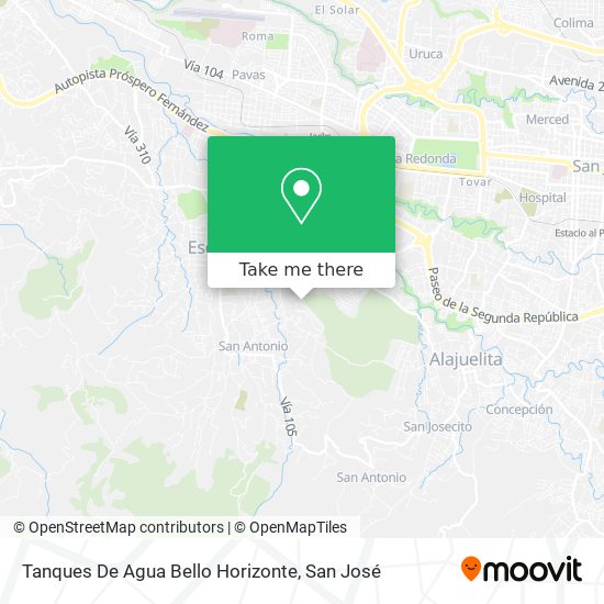 Tanques De Agua Bello Horizonte map