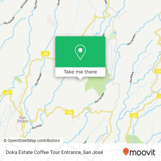 Doka Estate Coffee Tour Entrance map