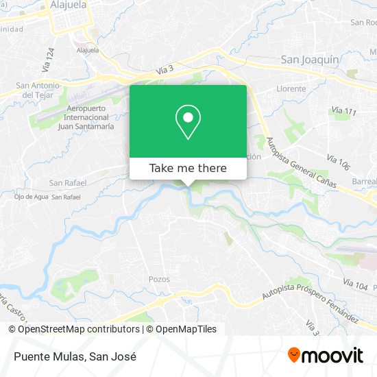 Mapa de Puente Mulas