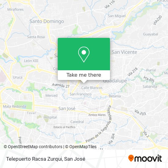 Telepuerto Racsa Zurqui map