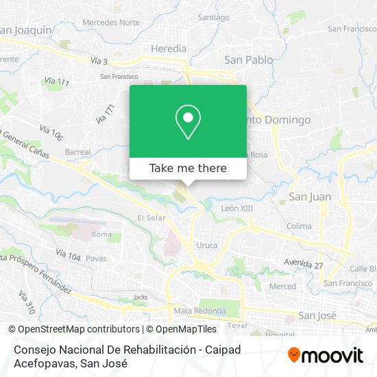 Consejo Nacional De Rehabilitación - Caipad Acefopavas map