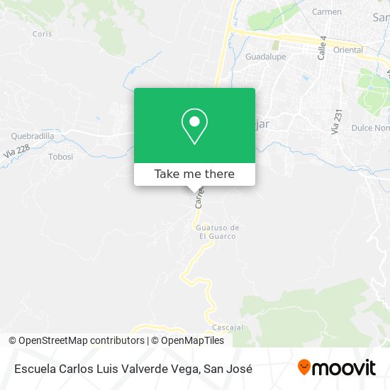 Escuela Carlos Luis Valverde Vega map
