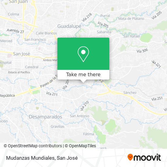 Mudanzas Mundiales map