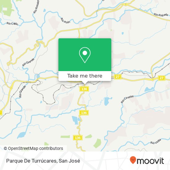 Parque De Turrúcares map