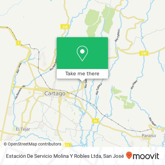 Estación De Servicio Molina Y Robles Ltda map