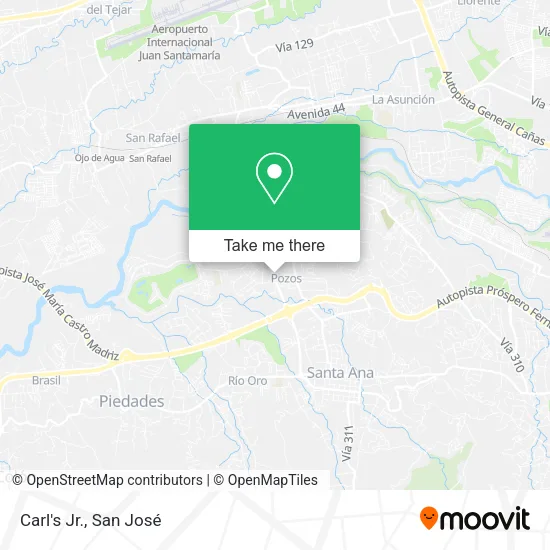 Carl's Jr. map