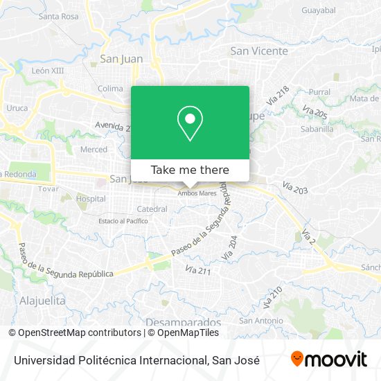 Universidad Politécnica Internacional map