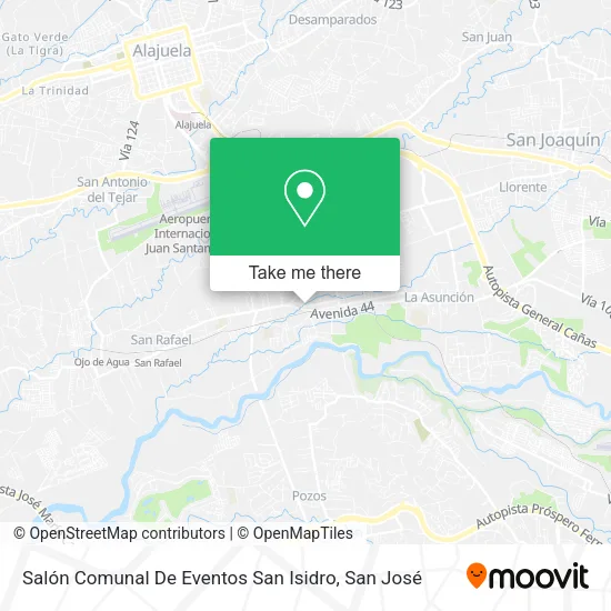 Mapa de Salón Comunal De Eventos San Isidro