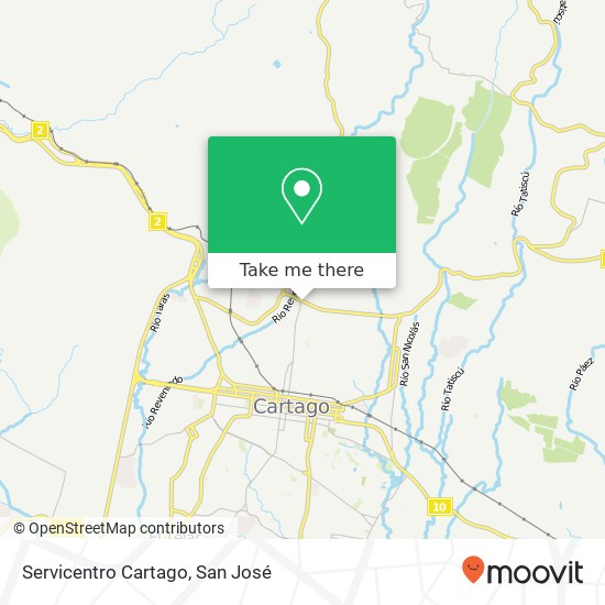 Servicentro Cartago map