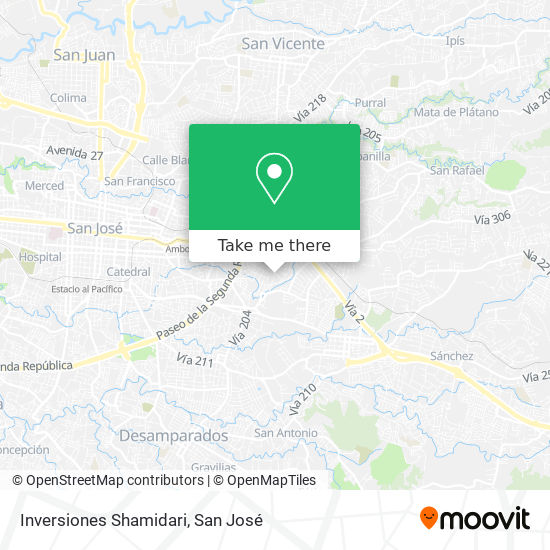 Mapa de Inversiones Shamidari