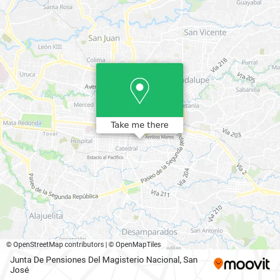 Mapa de Junta De Pensiones Del Magisterio Nacional