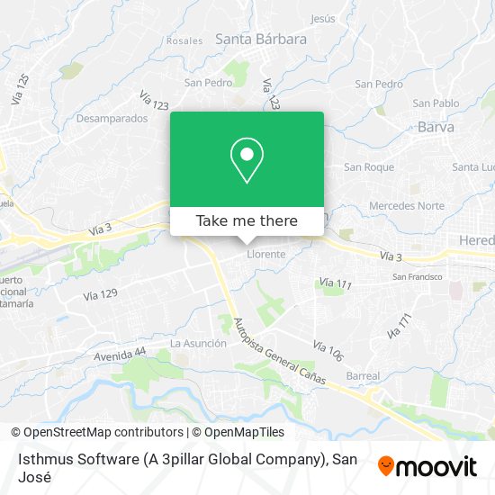 Mapa de Isthmus Software (A 3pillar Global Company)