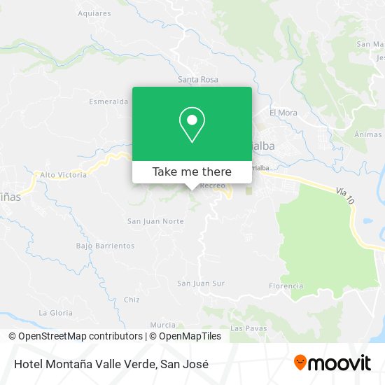 Hotel Montaña Valle Verde map