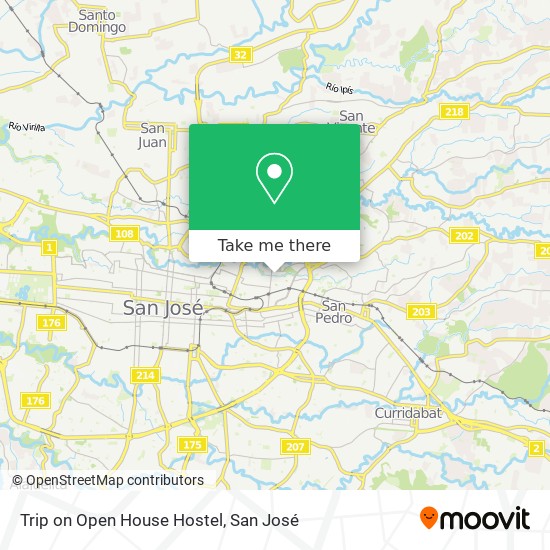 Trip on Open House Hostel map