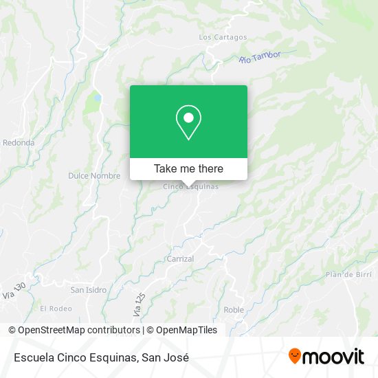 Escuela Cinco Esquinas map