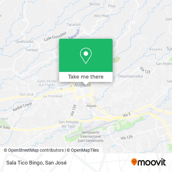 Sala Tico Bingo map