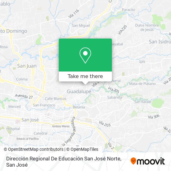 Dirección Regional De Educación San José Norte map