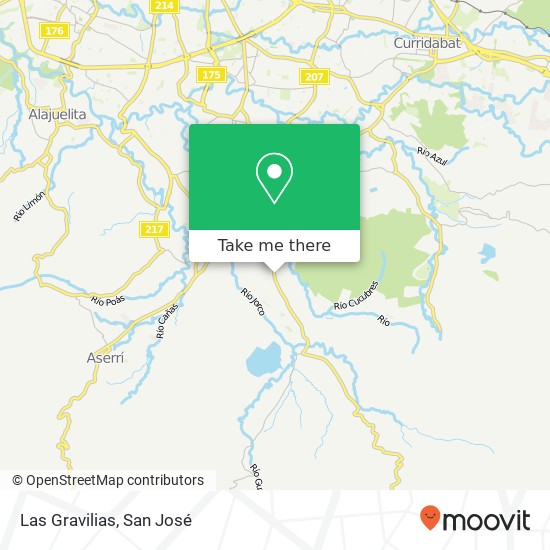Las Gravilias map