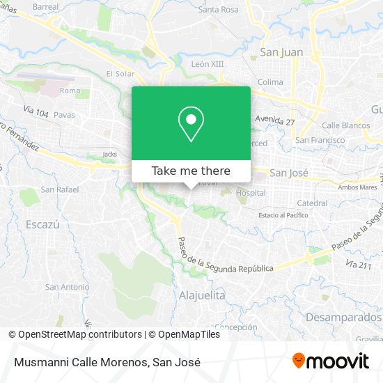 Musmanni Calle Morenos map