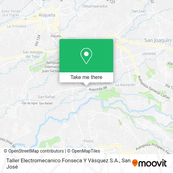 Mapa de Taller Electromecanico Fonseca Y Vásquez S.A.