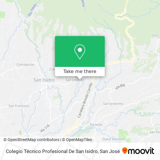 Colegio Técnico Profesional De San Isidro map