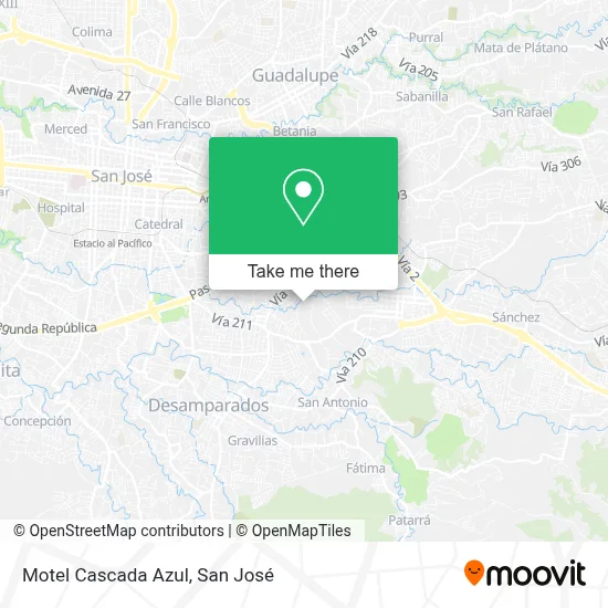 Motel Cascada Azul map