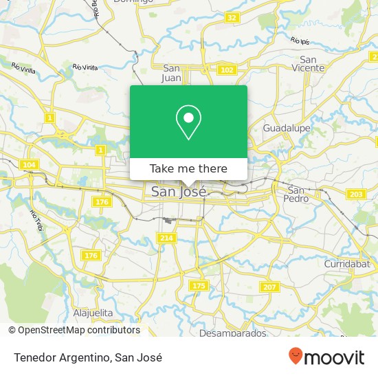 Tenedor Argentino map