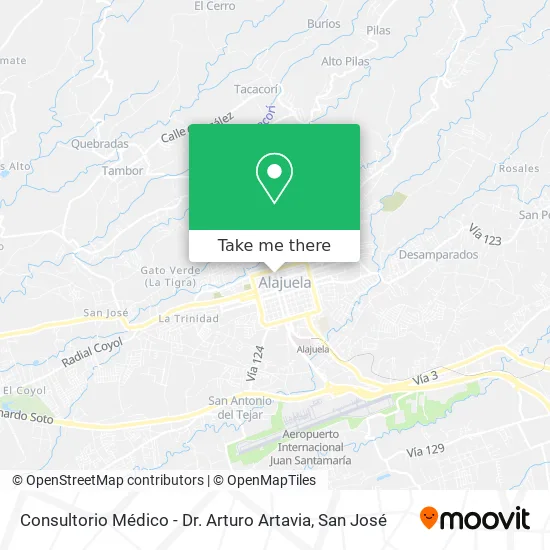 Mapa de Consultorio Médico - Dr. Arturo Artavia