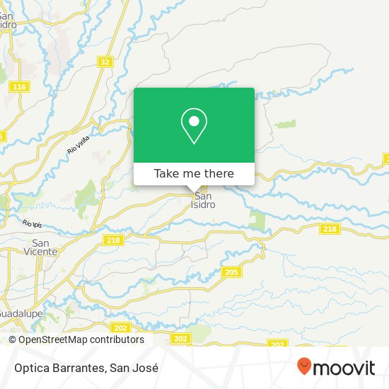 Optica Barrantes map