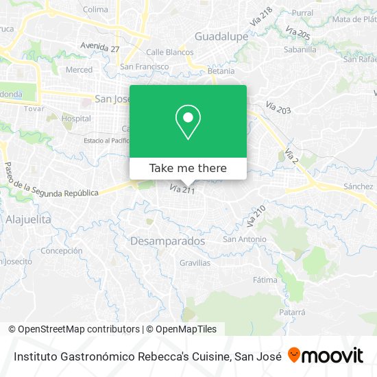 Mapa de Instituto Gastronómico Rebecca's Cuisine