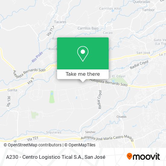 A230 - Centro Logistico Tical S.A. map