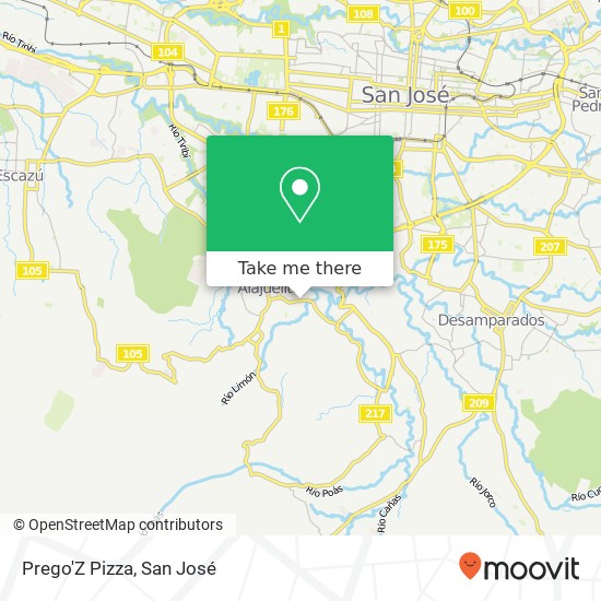 Prego'Z Pizza map