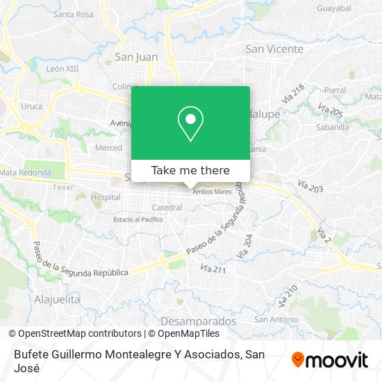 Bufete Guillermo Montealegre Y Asociados map
