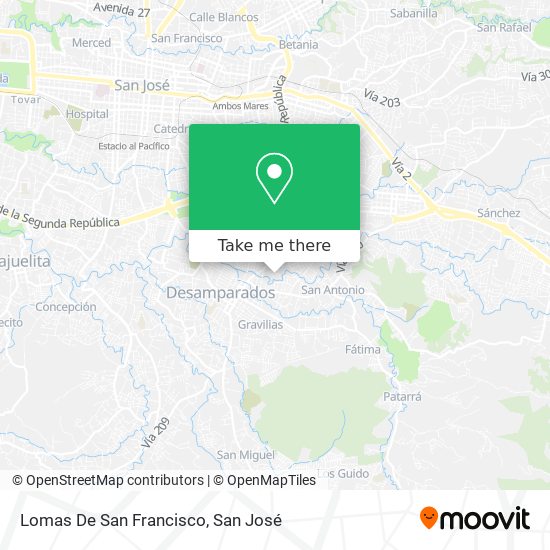 Lomas De San Francisco map