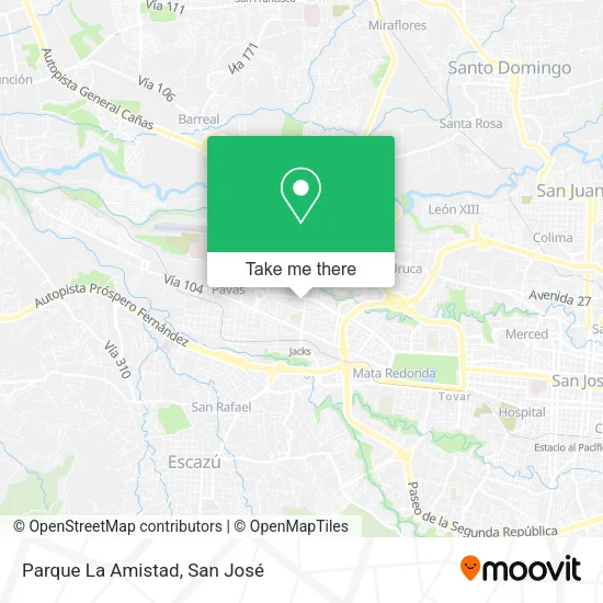 Parque La Amistad map