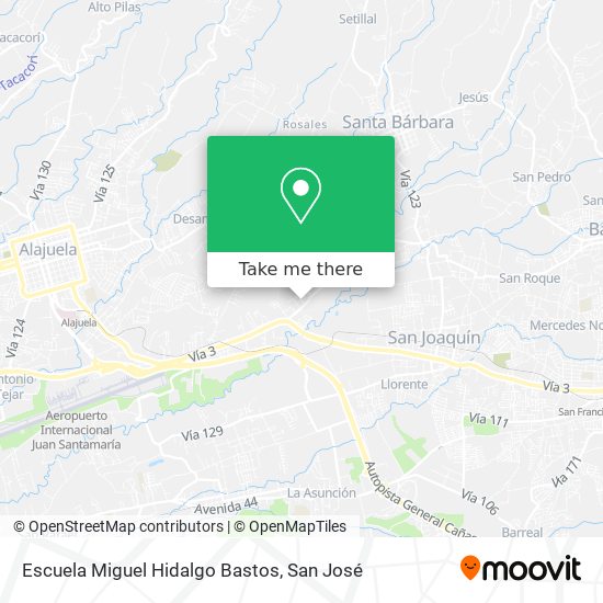 Mapa de Escuela Miguel Hidalgo Bastos