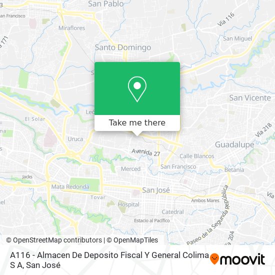 A116 - Almacen De Deposito Fiscal Y General Colima S A map