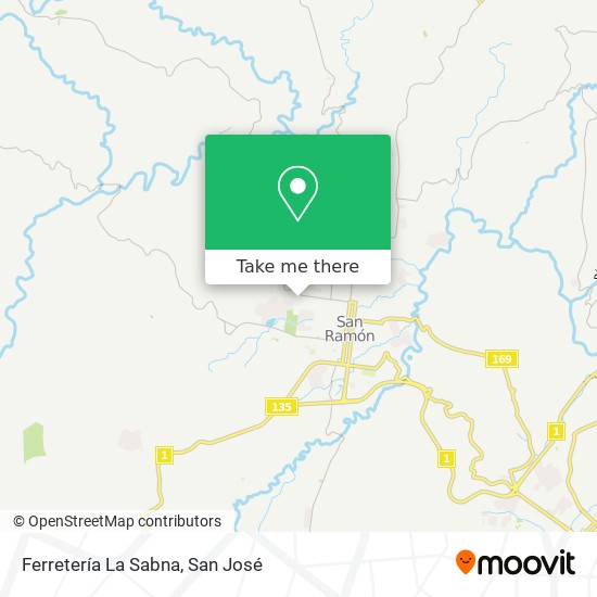 Mapa de Ferretería La Sabna