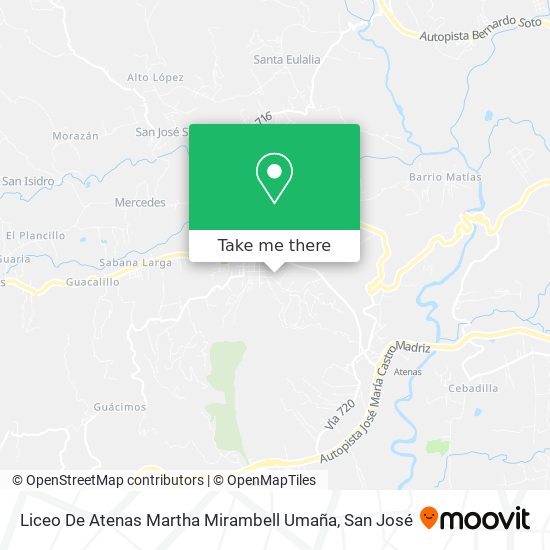 Mapa de Liceo De Atenas Martha Mirambell Umaña