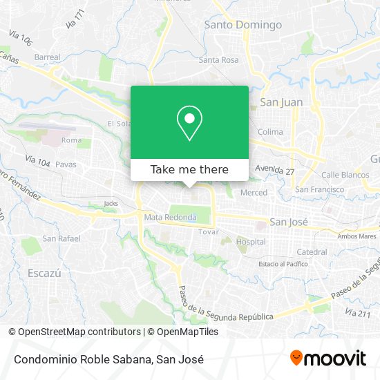 Mapa de Condominio Roble Sabana