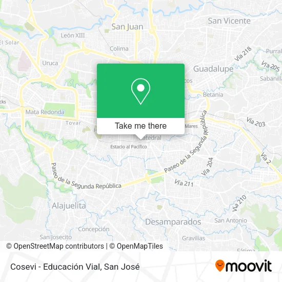 Cosevi - Educación Vial map