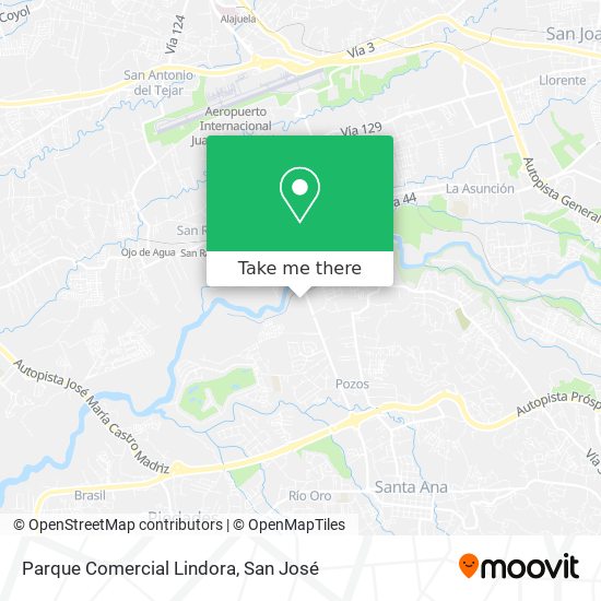 Mapa de Parque Comercial Lindora