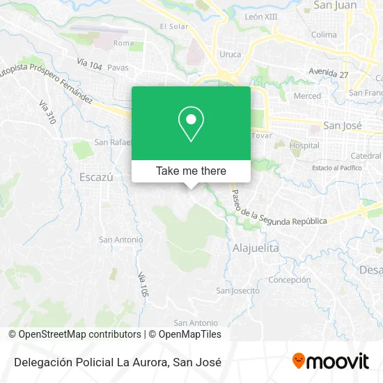 Delegación Policial La Aurora map
