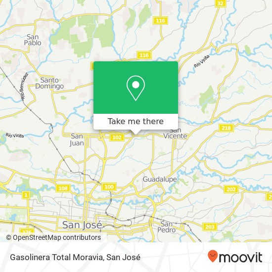 Gasolinera Total Moravia map