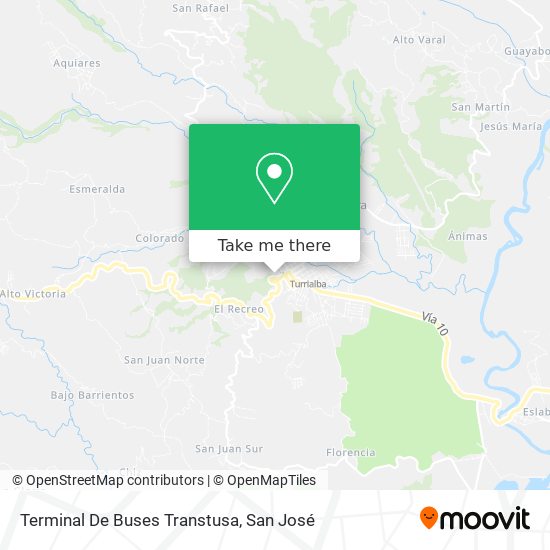 Mapa de Terminal De Buses Transtusa