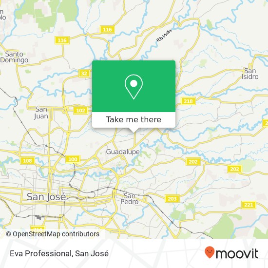 Eva Professional map