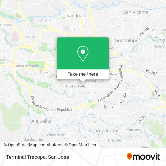 Terminal Tracopa map