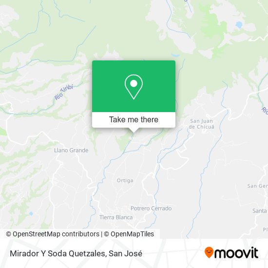 Mirador Y Soda Quetzales map