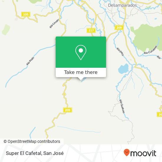 Super El Cafetal map