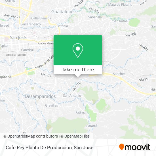Café Rey Planta De Producción map